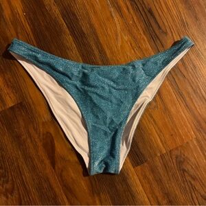 PINK Victoria's Secret White and Blue Bikini Bottom